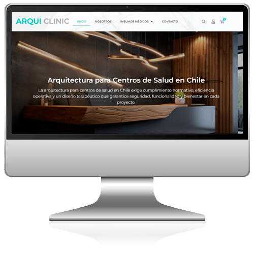 Captura del sitio web ArquiClinic