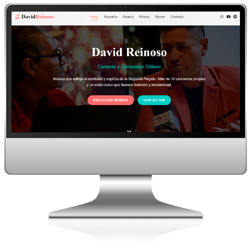 Captura del sitio web David Reinoso