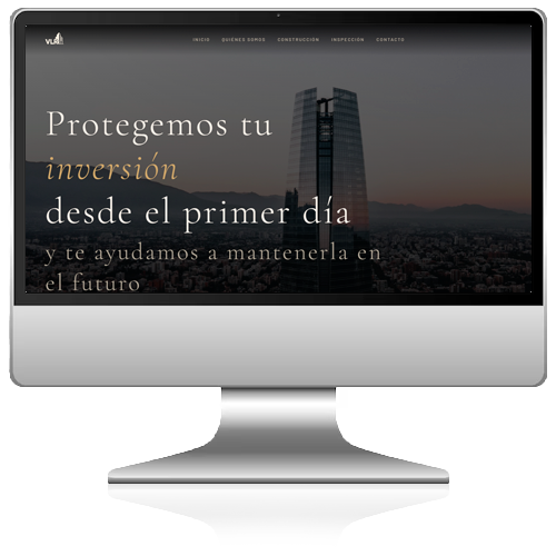 Captura del sitio web VLR Construcción